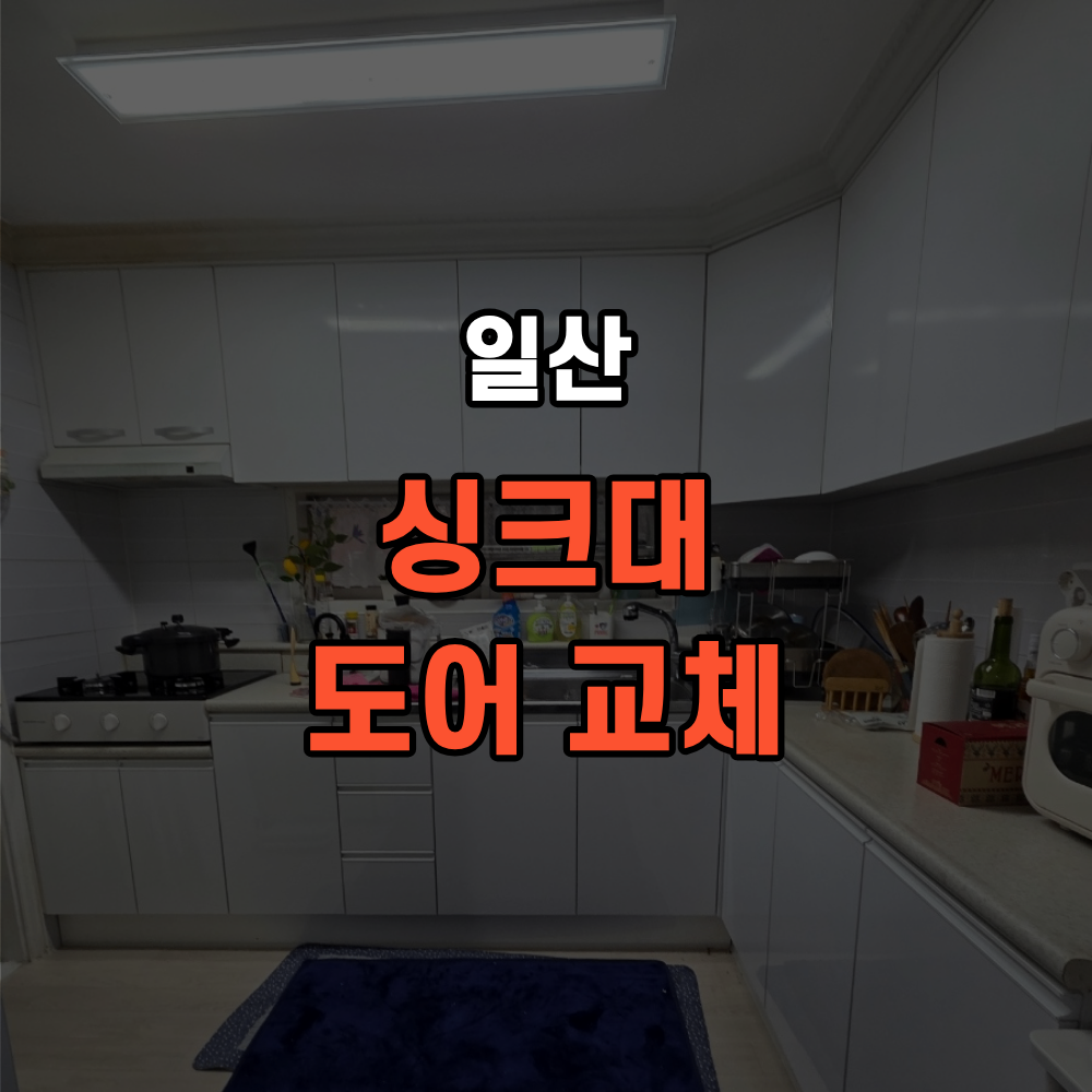 일산 싱크대 도어 교체 오래된 하부장 문짝