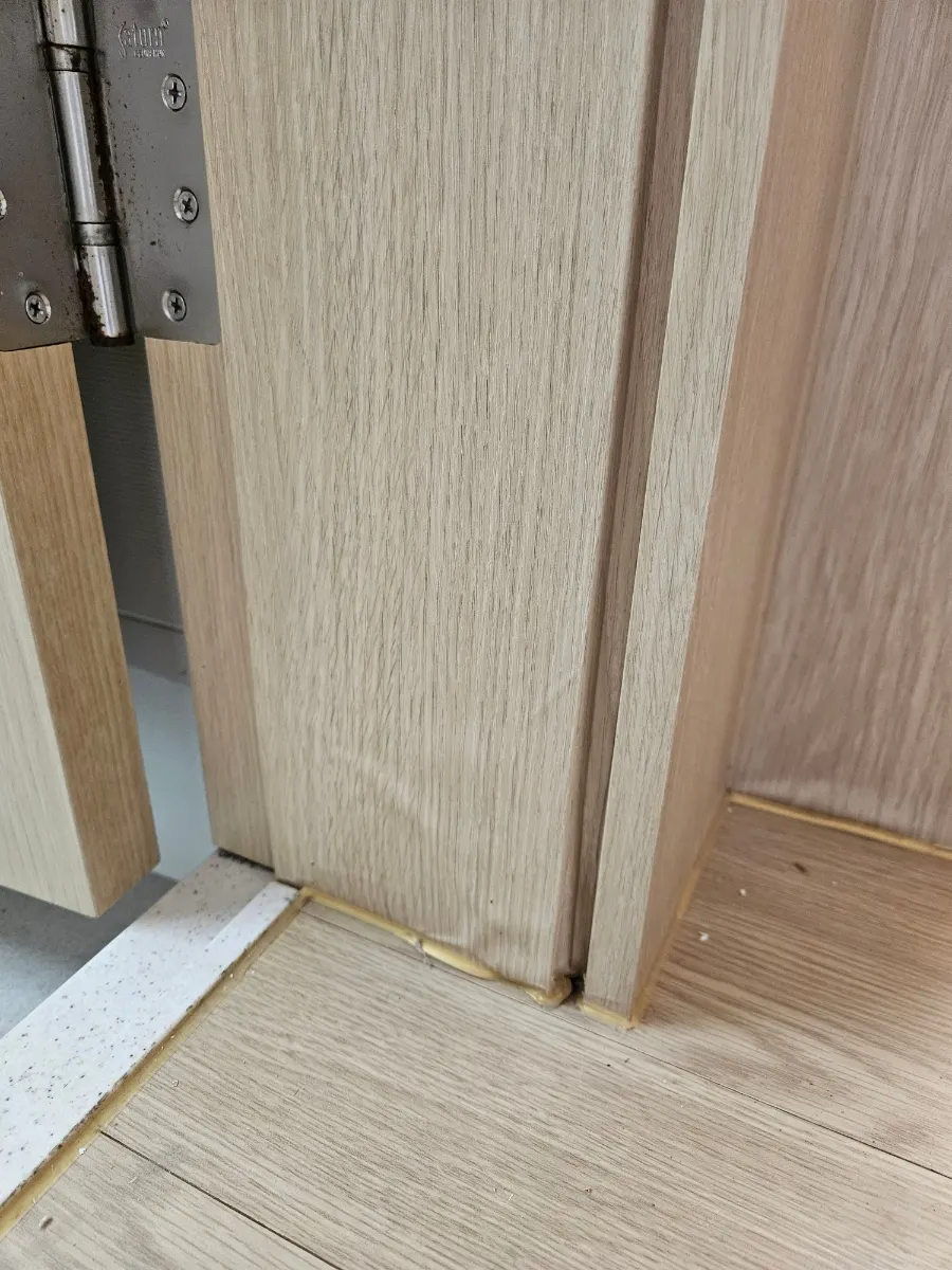 물먹은 화장실문틀수리 욕실문틀교체대신 복원하기 2