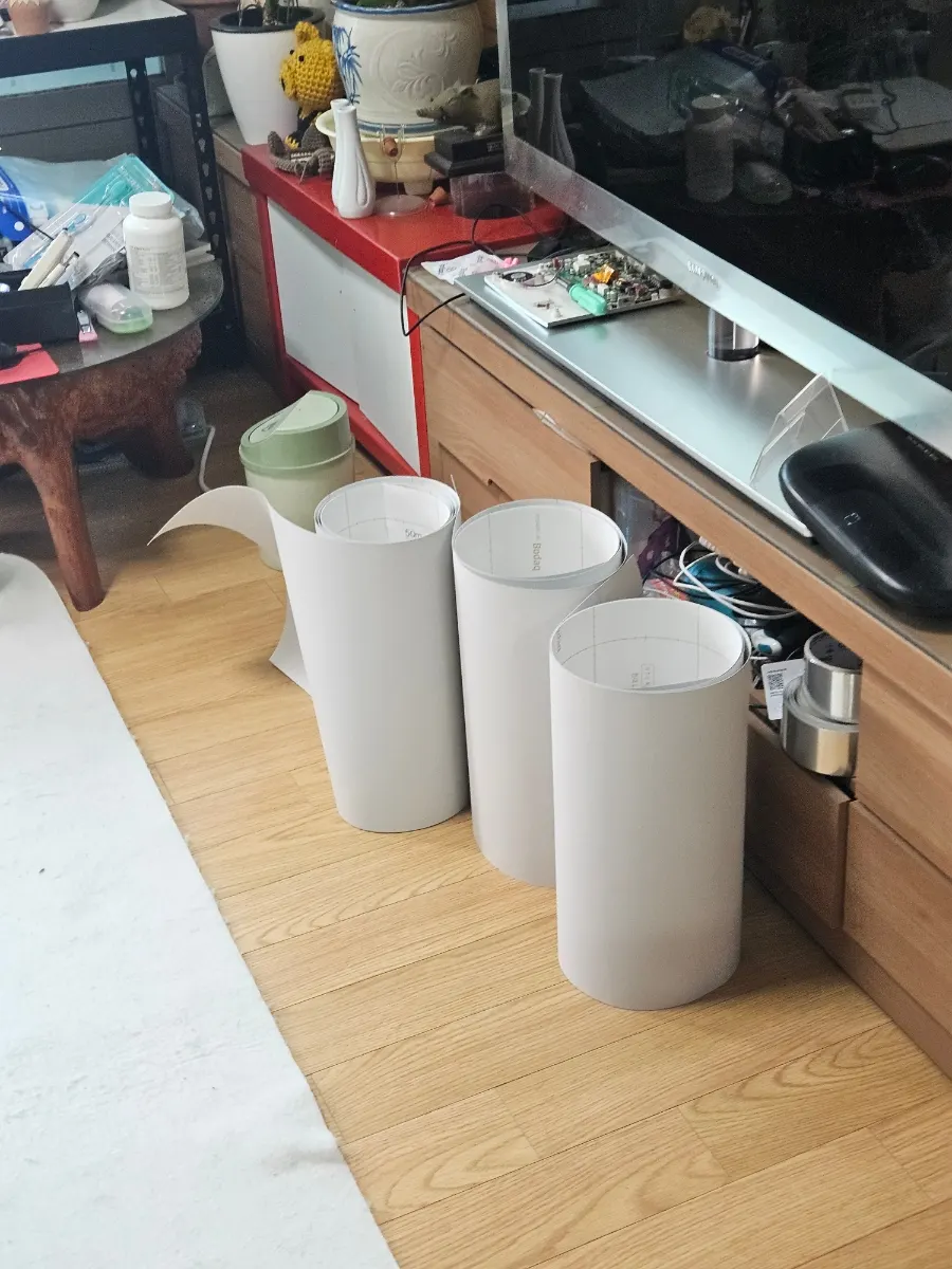윗집누수 물먹은 천장몰딩 필름지부분시공 9